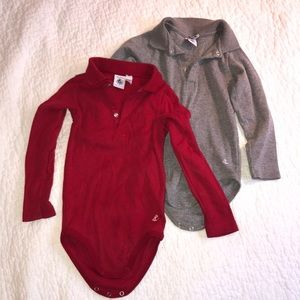 Petit Bateau Baby Polo Bodysuit FIT 24 M (SZ 36M)